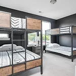 Big New And Modern With Skyline View Mural And Ping Pong